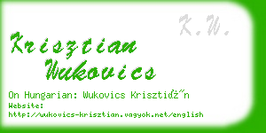 krisztian wukovics business card